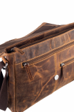 Vintage A4 Umhänger brown Leder