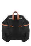 Nylon/Naturleder Rucksack Heidi schwarz