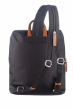 Nylon/Naturleder City Rucksack Eva schwarz