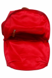 Nylon/Naturleder City Rucksack Eva rot