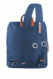 Nylon/Naturleder City Rucksack Eva blau