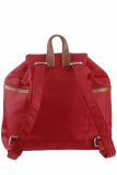 Nylon/Naturleder Rucksack Heidi rot