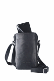 Pure Black Mobil-Shoulderbag, schwarz