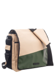 Upcycled Messenger aus Tarpaulin beige/olive