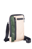 Upcycled Mobilbag aus Tarpaulin beige/olive