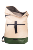 Upcycled Rucksack aus Tarpaulin beige/olive