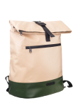 Upcycled Rucksack aus Tarpaulin beige/olive