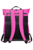 Upcycled Rucksack aus Tarpaulin fuchsia/black