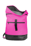 Upcycled Rucksack aus Tarpaulin fuchsia/black