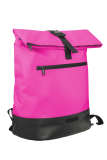 Upcycled Rucksack aus Tarpaulin fuchsia/black