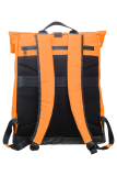 Upcycled Rucksack aus Tarpaulin orange/black