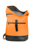 Upcycled Rucksack aus Tarpaulin orange/black