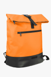 Upcycled Rucksack aus Tarpaulin orange/black